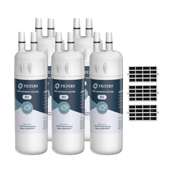 5pk EDR1RXD1 Refrigerator Water Filter with Air Filter by Dfilters