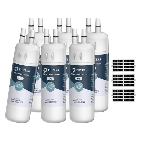 6pk EDR1RXD1 Refrigerator Water Filter with Air Filter by Dfilters